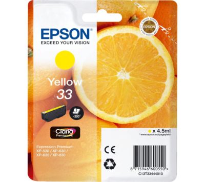 EPSON  No. 33 Oranges Yellow Ink Cartridge